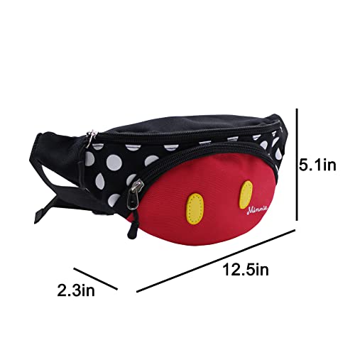 Kids Girls & Boys Cute Sling Bag Women Waist Bag Polka Dot Small Fanny Pack Belt Bag Phone Purse for Sport Running Travel - Image 8