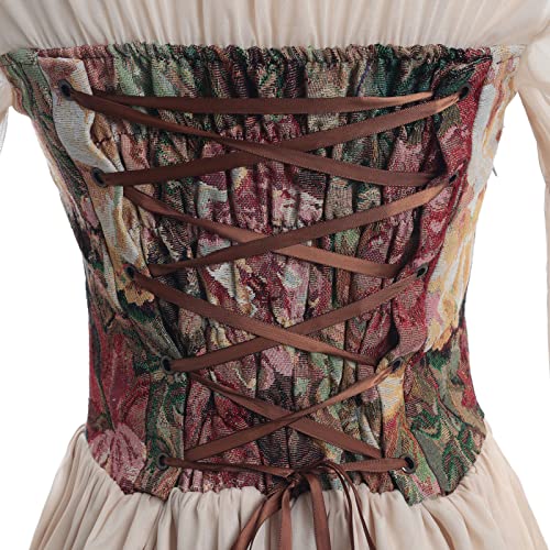 LTAKK Renaissance Dress Women Medieval Costume Victorian Dresses Pirate Skirt Fairy Witch Dress - Image 5