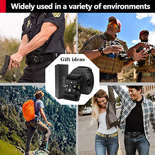 MOZETO Tactical Belts for Men Military Style Work Hiking Riggers Web Gun Belt with Heavy Duty Quick Release Metal Buckle - Image 5