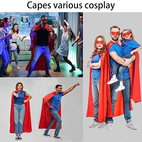 Maklulu Adult Superhero Capes and Masks-Halloween Capes Superhero Costumes - Image 8