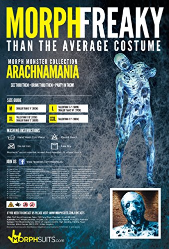 Morphsuits Men's Arachnamania Monsters Fancy Dress Costume-Size Medium-150 to 165cm, Arachnomania, Medium - Image 5