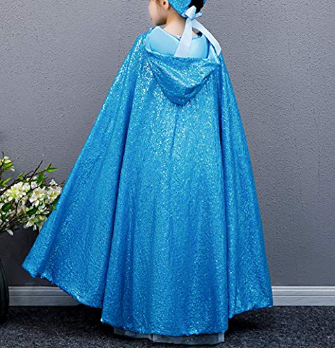 Princess Hooded Cape Cloaks for Little Girls Christmas Halloween Custome Cosplay Party Accessories - Image 4