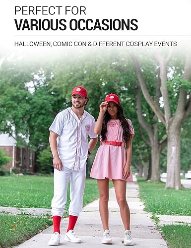 Rockford Peaches Baseball Player Set Halloween Costume Cosplay - Image 5