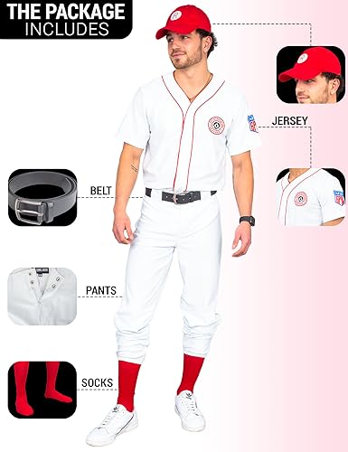 Rockford Peaches Baseball Player Set Halloween Costume Cosplay - Image 6