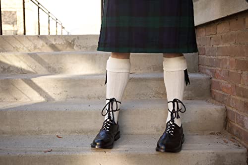 UT Kilts Hose, Traditional Scottish Socks for Kilts, Ribbed Design, Pull Up To Cuff Over Your Hose Flashes - Image 5