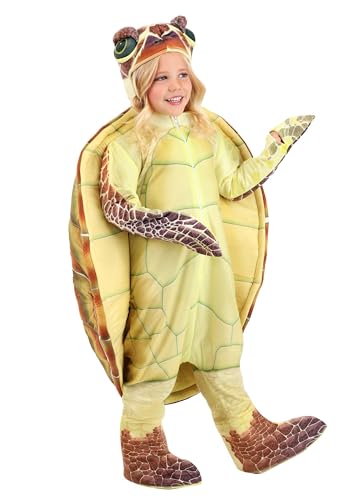 Sea Turtle Costume for Toddlers, Hooded Ocean Creature Halloween Jumpsuit - Image 5