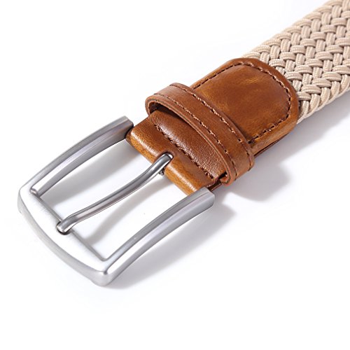 Weifert Men's Stretch Woven 1.3" Wide Elastic Braided Belts - Image 4