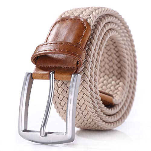 Weifert Men's Stretch Woven 1.3" Wide Elastic Braided Belts