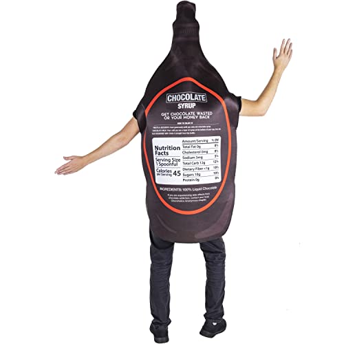 Chocolate Syrup Halloween Costume - Funny Adult Bottle Unisex One Size Outfit - Image 4