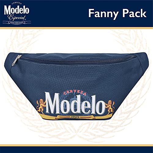 Concept One Modelo Cerveza Beer Fanny Pack, Waist Crossbody Bag for Men and Women, Belt Bag, Navy Blue - Image 3