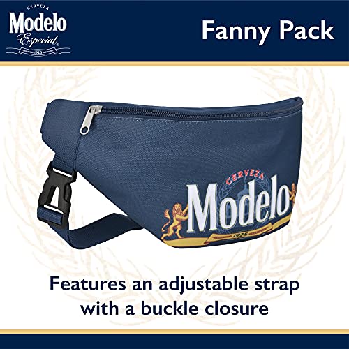 Concept One Modelo Cerveza Beer Fanny Pack, Waist Crossbody Bag for Men and Women, Belt Bag, Navy Blue - Image 4