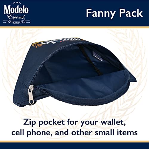 Concept One Modelo Cerveza Beer Fanny Pack, Waist Crossbody Bag for Men and Women, Belt Bag, Navy Blue - Image 6