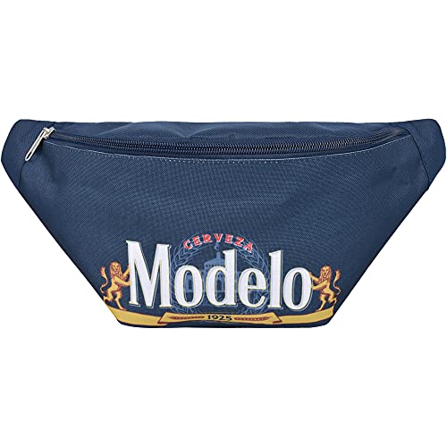 Concept One Modelo Cerveza Beer Fanny Pack, Waist Crossbody Bag for Men and Women, Belt Bag, Navy Blue