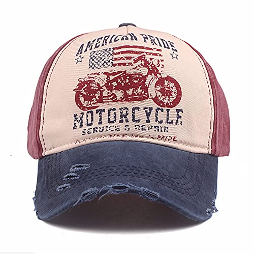 Elwow Men's Distressed Baseball Cap Retro Trucker Hat Outdoor Sports Sun Hat - Image 3