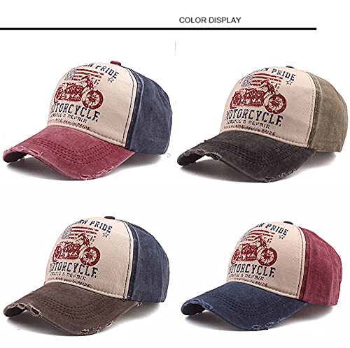 Elwow Men's Distressed Baseball Cap Retro Trucker Hat Outdoor Sports Sun Hat - Image 6