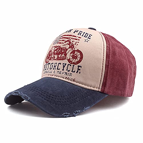 Elwow Men's Distressed Baseball Cap Retro Trucker Hat Outdoor Sports Sun Hat