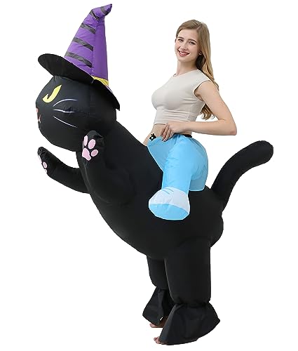 Double Couple Halloween Costume for Adults Kids Inflatable Cat Funny Ride on Blow up Cosplay Costumes for Women Men - Image 3