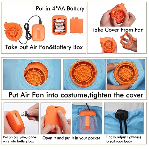 Double Couple Halloween Costume for Adults Kids Inflatable Cat Funny Ride on Blow up Cosplay Costumes for Women Men - Image 6