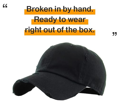 KBETHOS Vintage Washed Distressed Cotton Dad Hat Baseball Cap Adjustable Polo Trucker Unisex Style Headwear - Image 5