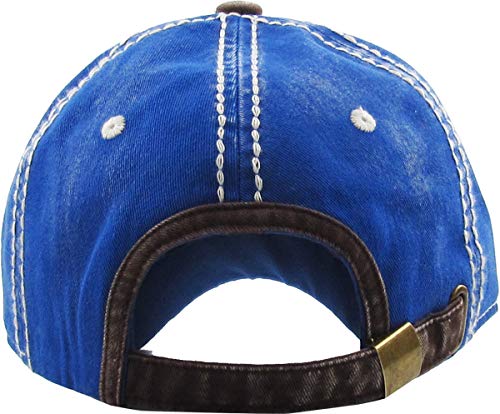 KBVT-554 Roy Vintage Hats Distressed Washed Baseball Cap Dad Hat One Size Adjustable Original - Image 4