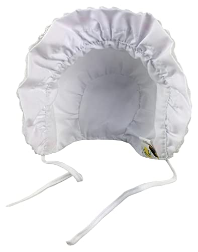 N'Ice Caps Baby Girls Bonnet White Lace Newborn Infant Toddler Sun Hat Special Occasion - Image 8