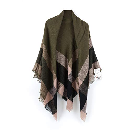 Neal LINK Women's Plaid Scarf Blanket Wrap Warm Tartan Checked Shawl Tartan Scarves Pashmina Cape