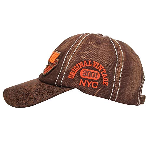 WITHMOONS American US Distressed Vintage Baseball Cap Dad Hat Adjustable KZ10036 - Image 4
