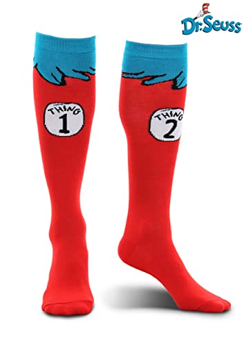 Dr. Seuss Thing 1 & Thing 2 Costume Socks for Kids - Dr. Seuss Crazy Socks for Boys & Girls - Officially Licensed Standard - Image 3