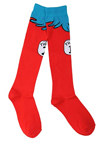 Dr. Seuss Thing 1 & Thing 2 Costume Socks for Kids - Dr. Seuss Crazy Socks for Boys & Girls - Officially Licensed Standard - Image 5