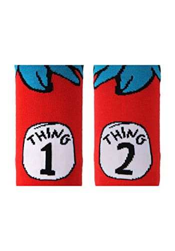 Dr. Seuss Thing 1 & Thing 2 Costume Socks for Kids - Dr. Seuss Crazy Socks for Boys & Girls - Officially Licensed Standard - Image 6