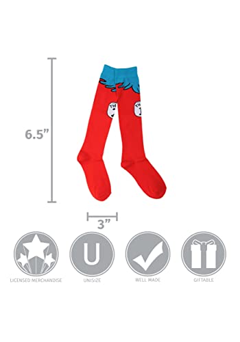 Dr. Seuss Thing 1 & Thing 2 Costume Socks for Kids - Dr. Seuss Crazy Socks for Boys & Girls - Officially Licensed Standard - Image 7