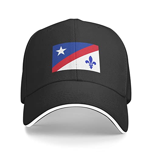 Drapeau Franco-Américain Baseball Cap for Men Women Adjustable Funny Dad Hat - Image 3