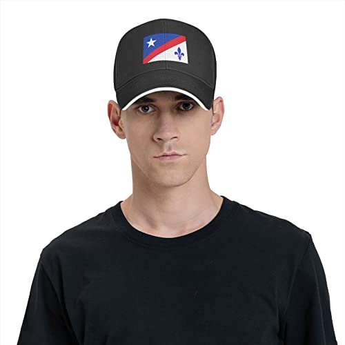 Drapeau Franco-Américain Baseball Cap for Men Women Adjustable Funny Dad Hat - Image 5