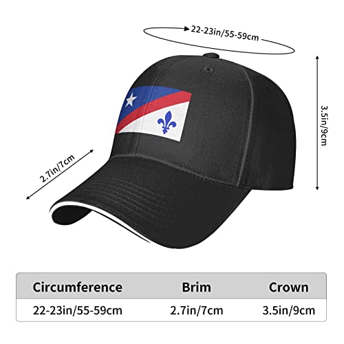 Drapeau Franco-Américain Baseball Cap for Men Women Adjustable Funny Dad Hat - Image 7