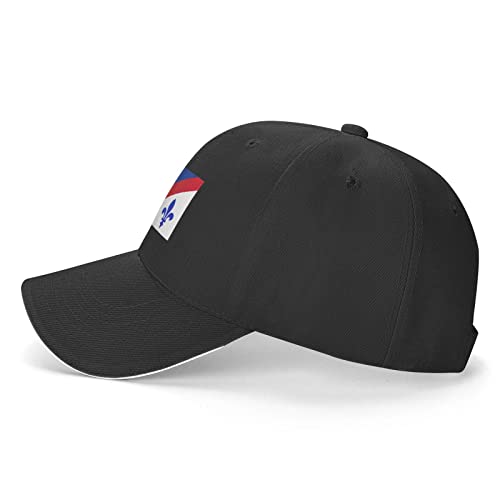 Drapeau Franco-Américain Baseball Cap for Men Women Adjustable Funny Dad Hat - Image 10