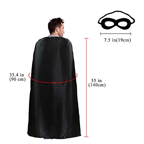 D.Q.Z Super hero Capes and Masks for Adults Superhero Dress Up Halloween Costume Team Spirit Day Party Favors - Image 6