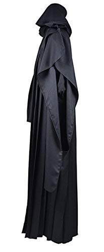Rongxu Mens Black Tunic Hooded Robe Pants with Belt Full Set Adult Tunic Costume Classic Halloween Cosplay Outfit US Size - Image 7