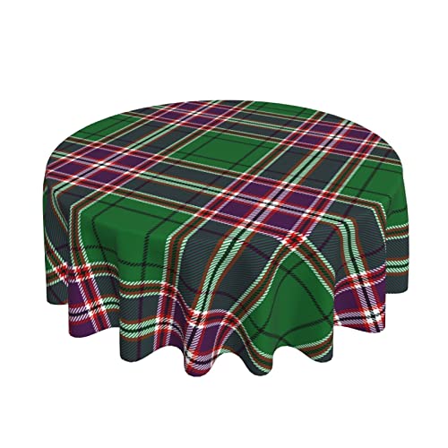 MIZIBAO Tablecloth Round, Clan MacFarlane Hunting Tartan Washable Table Cover for Farmhouse Kitchen Dining Picnic Party Indoor Outdoor Table Mats 60 inch - Image 3