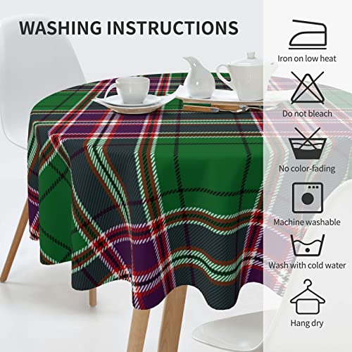 MIZIBAO Tablecloth Round, Clan MacFarlane Hunting Tartan Washable Table Cover for Farmhouse Kitchen Dining Picnic Party Indoor Outdoor Table Mats 60 inch - Image 7
