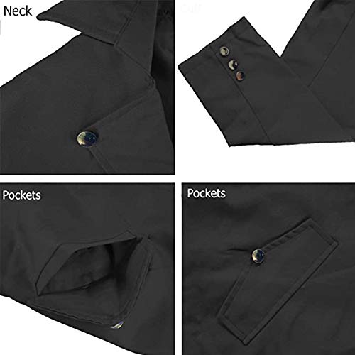 BITSEACOCO Mens Gothic Medieval Tailcoat Jacket, Steampunk Vintage Victorian Frock High Collar Coat - Image 5