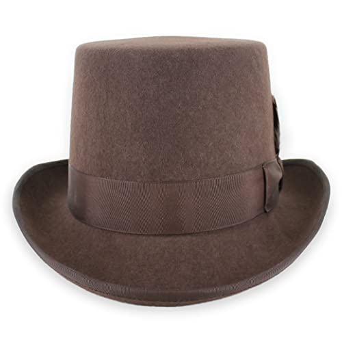 Belfry Mens Top Hat Satin Lined Topper 100% Wool in Black Grey Navy Pearl - Image 4