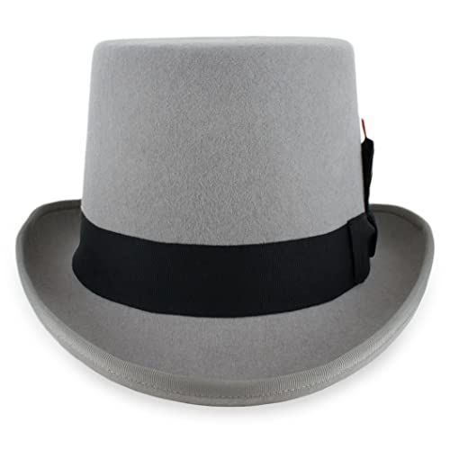 Belfry Mens Top Hat Satin Lined Topper 100% Wool in Black Grey Navy Pearl - Image 9