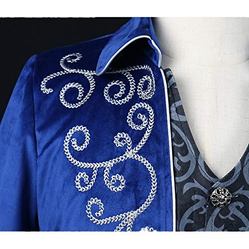 Crubelon Men's Steampunk Vintage Tailcoat Jacket Gothic Victorian Frock Coat Uniform Halloween Costume - Image 5