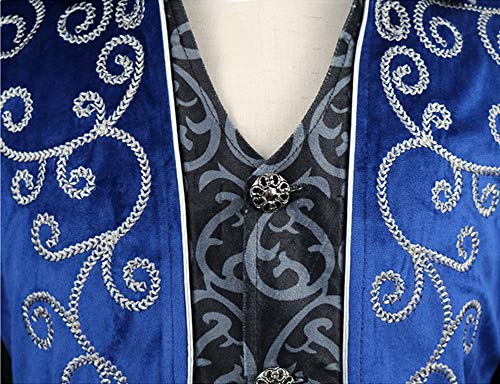 Crubelon Men's Steampunk Vintage Tailcoat Jacket Gothic Victorian Frock Coat Uniform Halloween Costume - Image 6