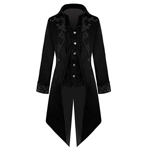 Crubelon Men's Steampunk Vintage Tailcoat Jacket Gothic Victorian Frock Coat Uniform Halloween Costume - Image 8