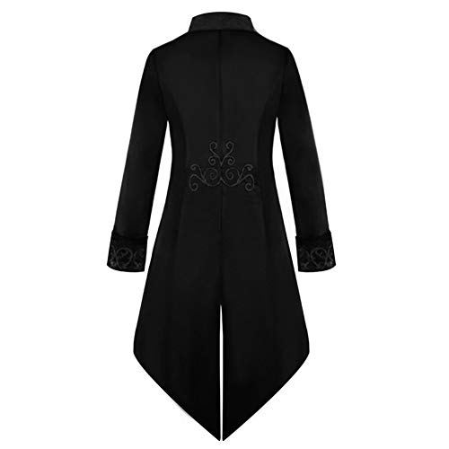 Crubelon Men's Steampunk Vintage Tailcoat Jacket Gothic Victorian Frock Coat Uniform Halloween Costume - Image 9