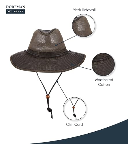 Dorfman Pacific Co. Men's Weathered Cotton Big Brim with Mesh - Image 4