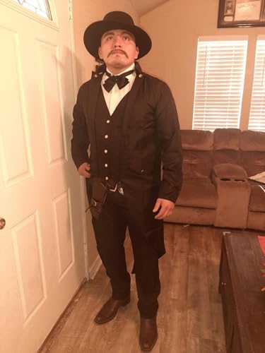 H&ZY Men's Steampunk Vintage Tailcoat Jacket Gothic Victorian Frock Coat Uniform Halloween Costume - Image 5