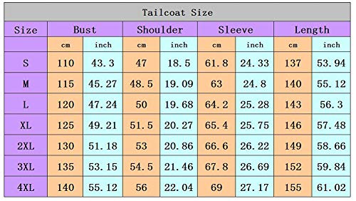 H&ZY Men's Steampunk Vintage Tailcoat Jacket Gothic Victorian Frock Coat Uniform Halloween Costume - Image 7