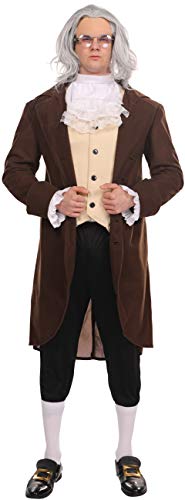 Maxim Party Supplies Adult Benjamin Franklin Deluxe Colonial Costume For Men 5 Piece Outfit - Image 6